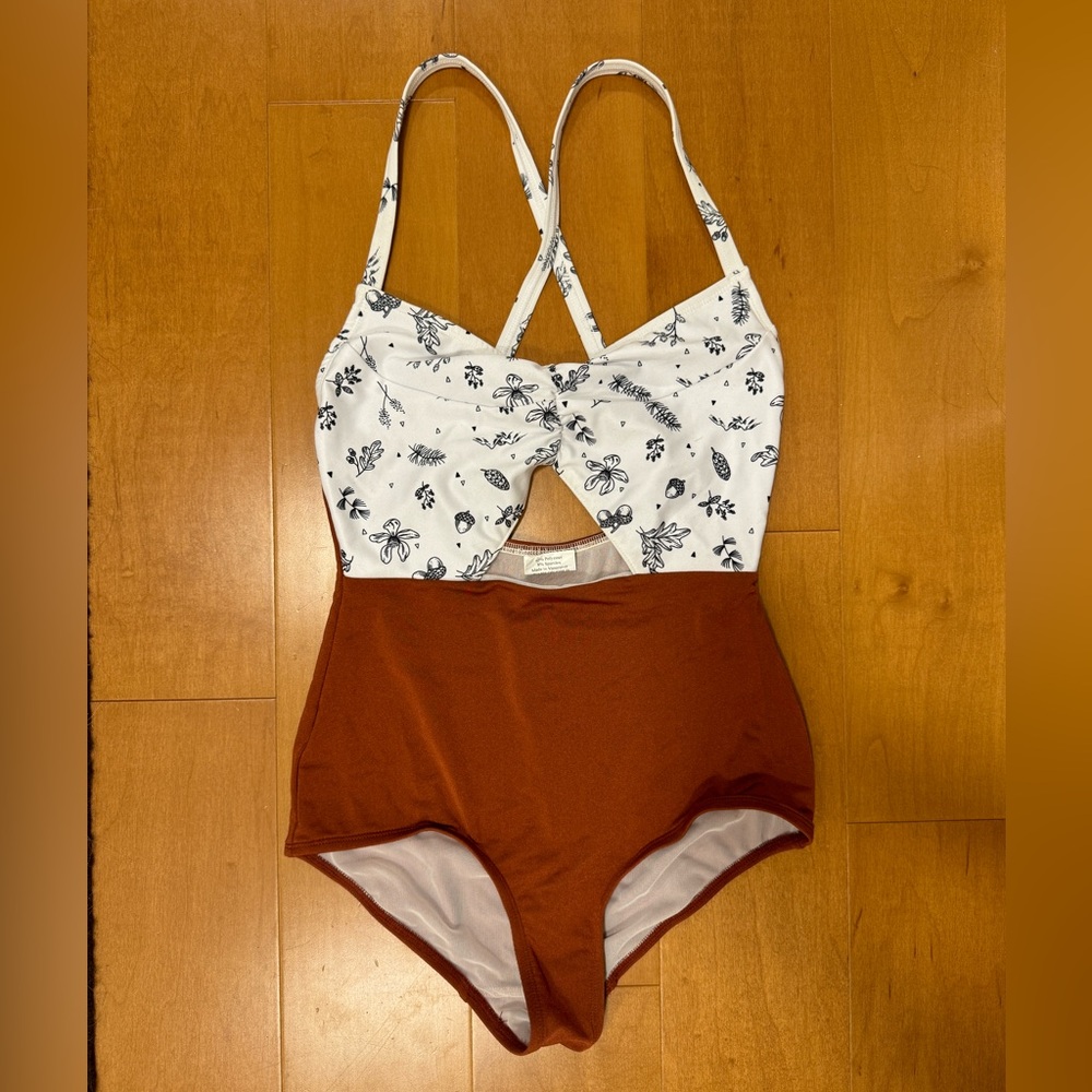 Leaf Print Handmade Swimsuit
